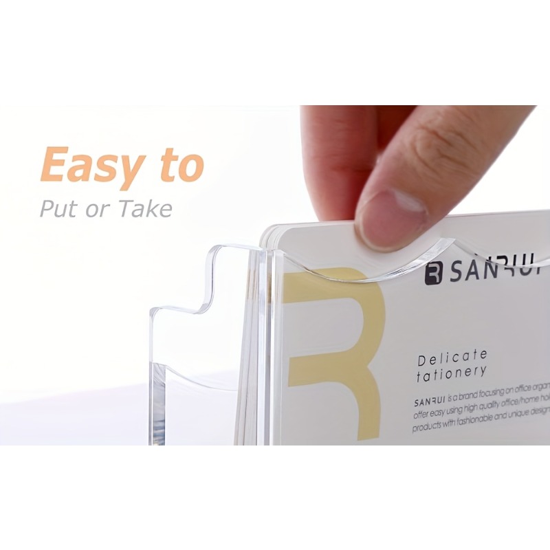 Custom Engraved Acrylic Business Card Holder - Personalized Name & Logo, 12 Design Options, High-Quality Engraving, Modern Minimalist Desk Organizer for Office, Unisex Corporate Gift, Business Card Holder for Desk, Professional Accessory, Sleek Design, Durable Construction, Card Display Stand, Office Accessory, Office Desk Accessory, Visit Card Holder, Photocard Holder, Desk Business Card Holder, Business Card Stand, Desk Calendar, Business Card Case, Business Card Holder/female