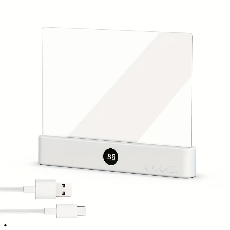 TEMU Lámpara de noche y luz de lectura, batería de litio recargable por USB de 1200 mAh, ajustable, 3 de luz, 35 horas de iluminación. Adecuada para