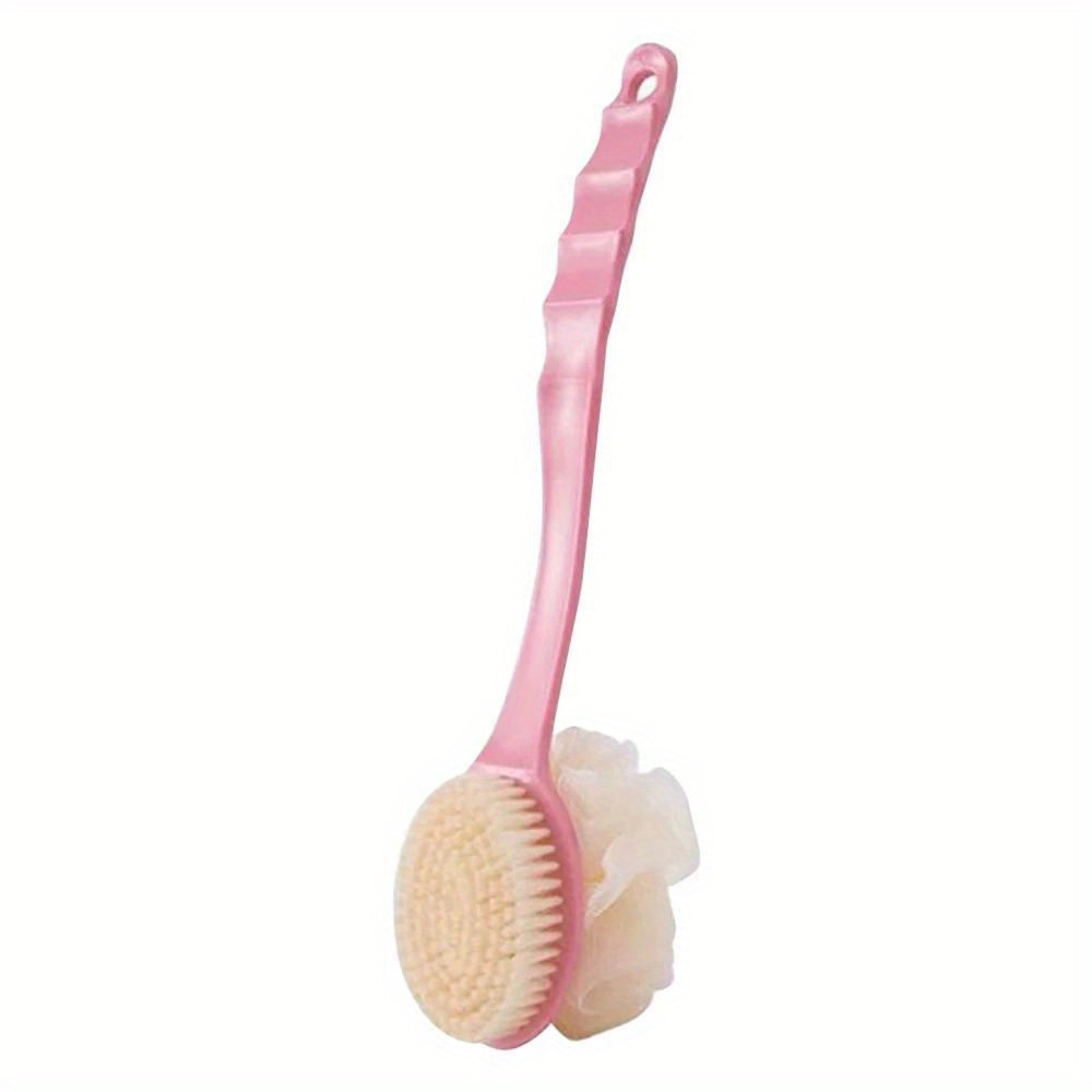 2 in 1 double head bath brush with soft gourd   back scrubbing   and battery free Product details 2