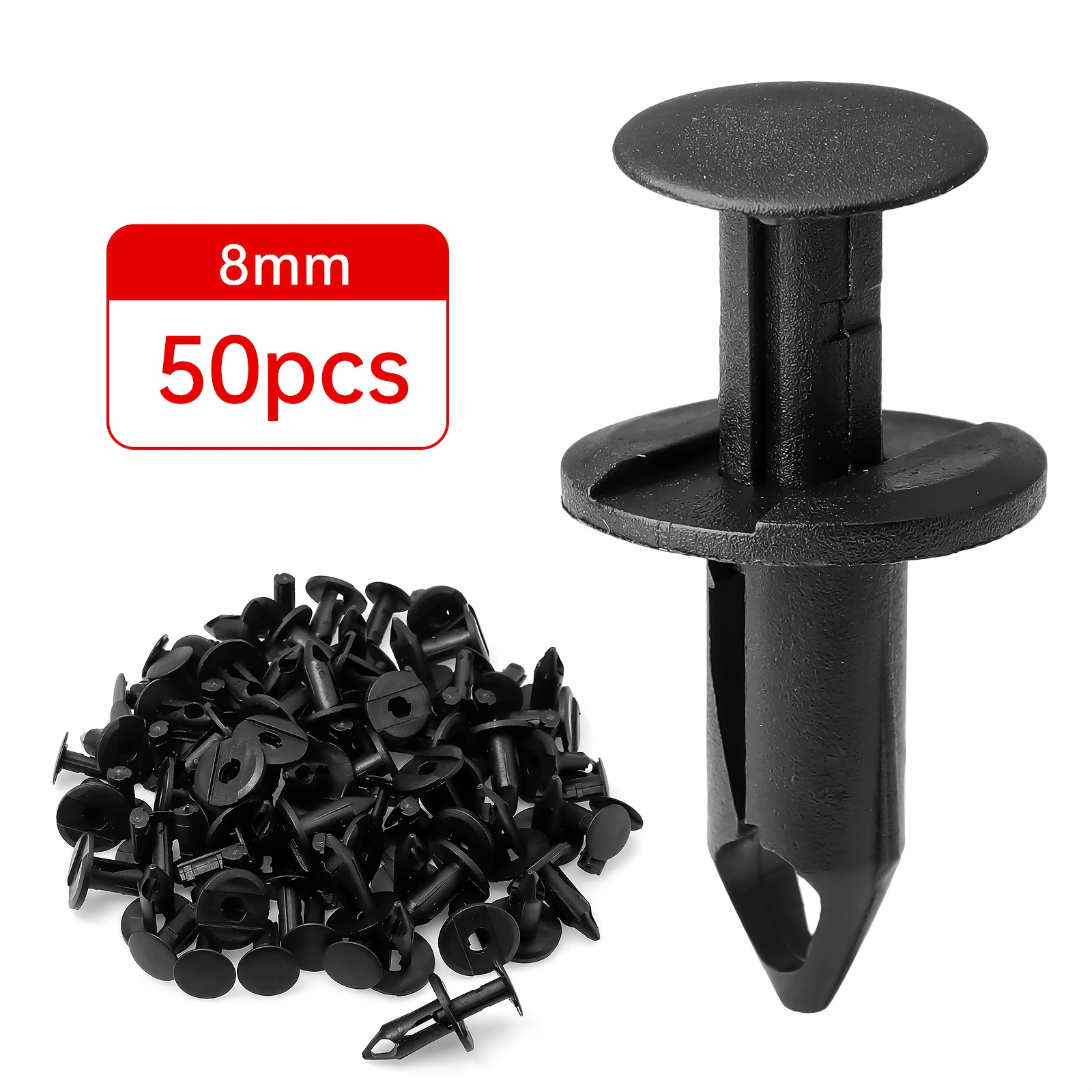 TEMU 50pcs de clips de rivet pour automobile ANR2224 de 8 mm, clips de , vis de fixation de garniture de carrosserie pour pièces de moto en gros,