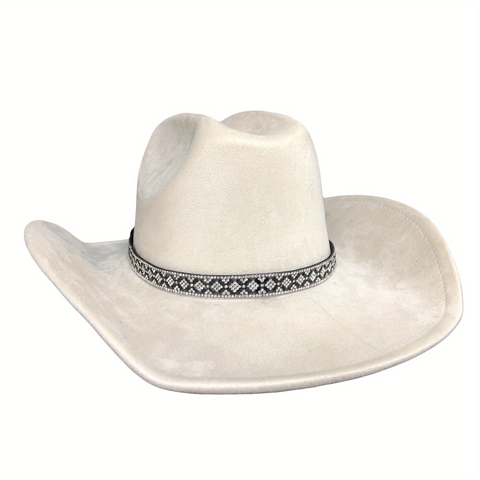 unisex vintage soft felt western cowgirl hat elastic band - Temu