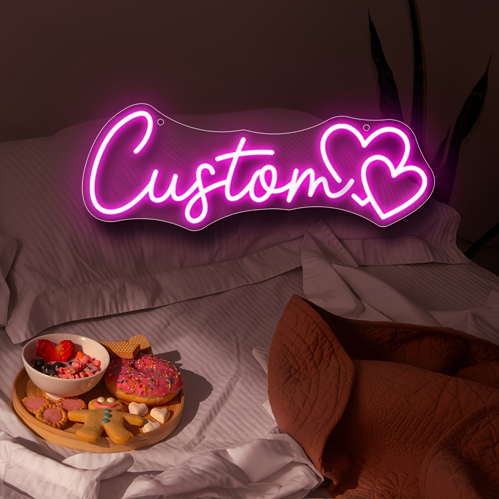 

Customizable Led Neon Sign With Adjustable - Usb Powered, Ideal For Wedding, Birthday, Living Room & Bedroom Decor - Perfect Christmas & New Year Gift