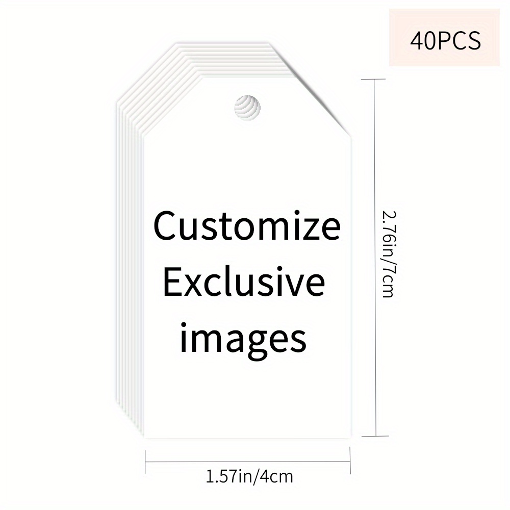 E-shop 40\80\120 Stück, Personalisierte Geschenkkarten mit Bildern, Party-Geschenketiketten, Individuelle Partydekorationen, Geschenke für Jubiläen,