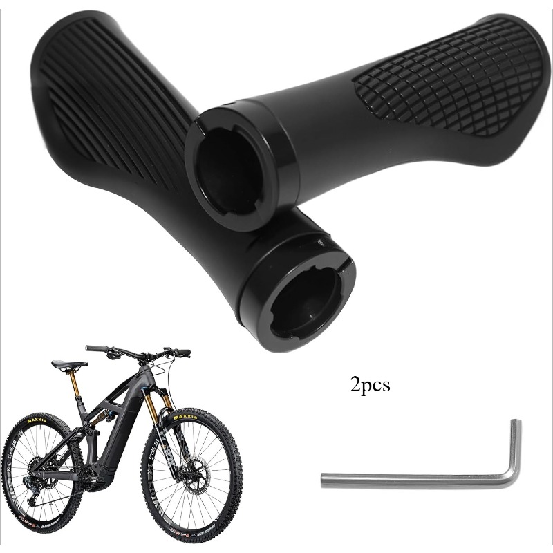 TEMU de Manillar Antideslizante Profesional para Bicicleta, Empuñadura para Bicicleta de Montaña con Goma Ergonómica, Abrazadera de Ajuste y Llave