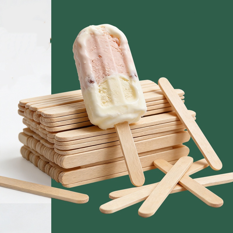 53pcs Wooden Sticks, Food-grade Craft Sticks For Diy Ice Cream Bars, Handmade Projects, Wax Craft- No Electricity Needed, Kitchen Accessroies, Kitchen Items