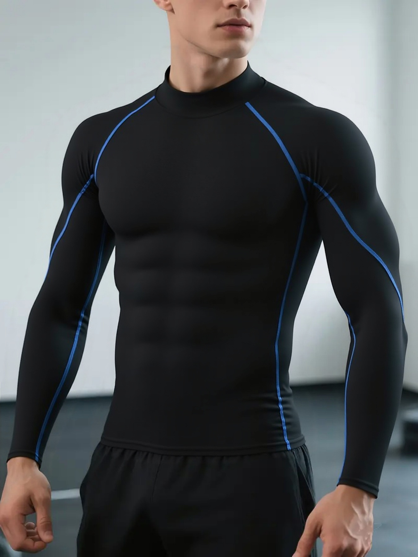 Lot De 2 T-shirts Compression Manches Longues Homme - Séchage Rapide Respirant Fitness Gym
