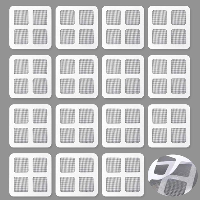 Image of 15pcs Disposable Drain Hair Trapper – Adhesive Mesh Filter For Shower Drain, Bathroom Sink & Kitchen Sink – Catch Hair, Food & Lint To Prevent Blockage – Perfect For Apartments, Dorms & Daily Home Use