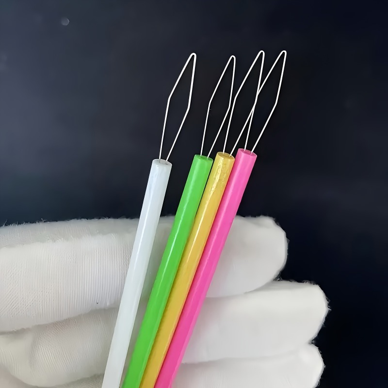 4 pezzi set filo     in plastica - strumento cilindrico per infilare, accessori per cucito fai da te, pratico infilatore per aghi,   per intrecciare perline e     anziani