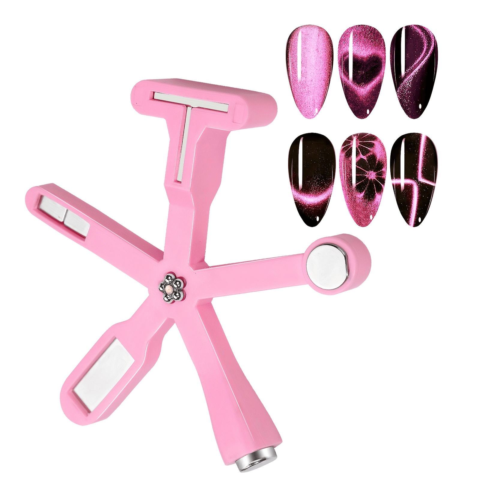 TEMU 1pc Cat Eye Nail Magnetic Stick Cylindrical Magnet For Cat Eye Gel Polish Tools Manicure Design Tool