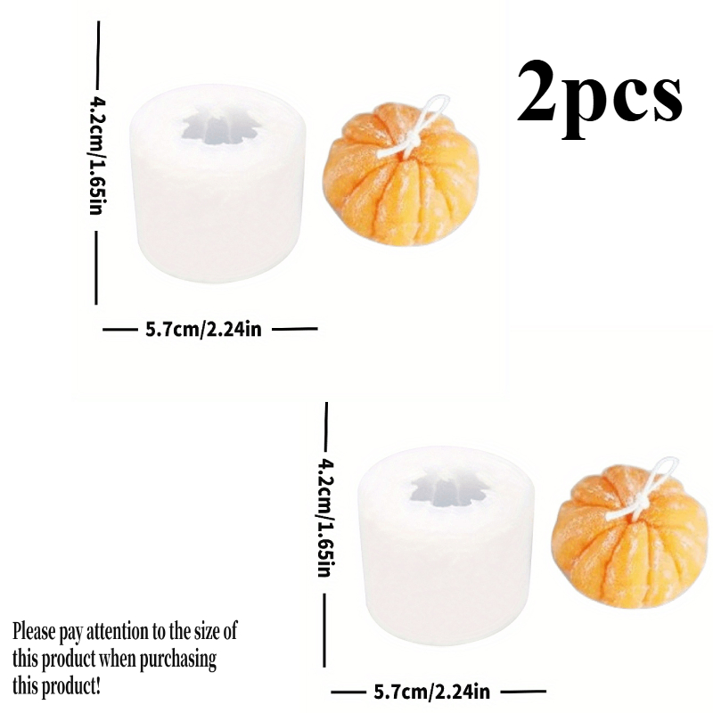 TEMU Moules à savon - 2pcs Moules à savon orange - Moules en silicone - Perles de savon orange - Cadeau de Noël parfait/Cadeau de des