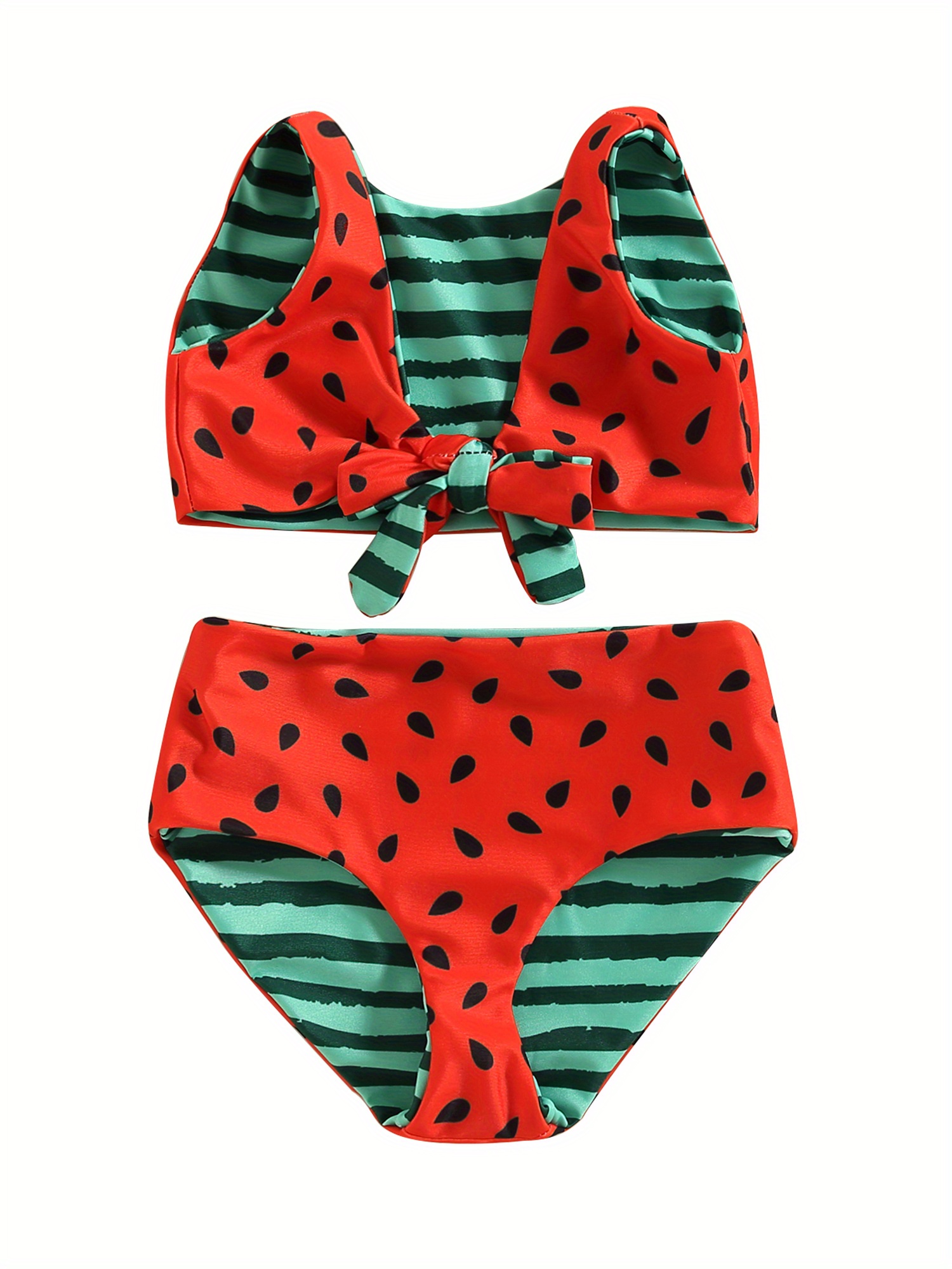 High Waisted Bikini Women's Watermelon Print High-Waist Bikini