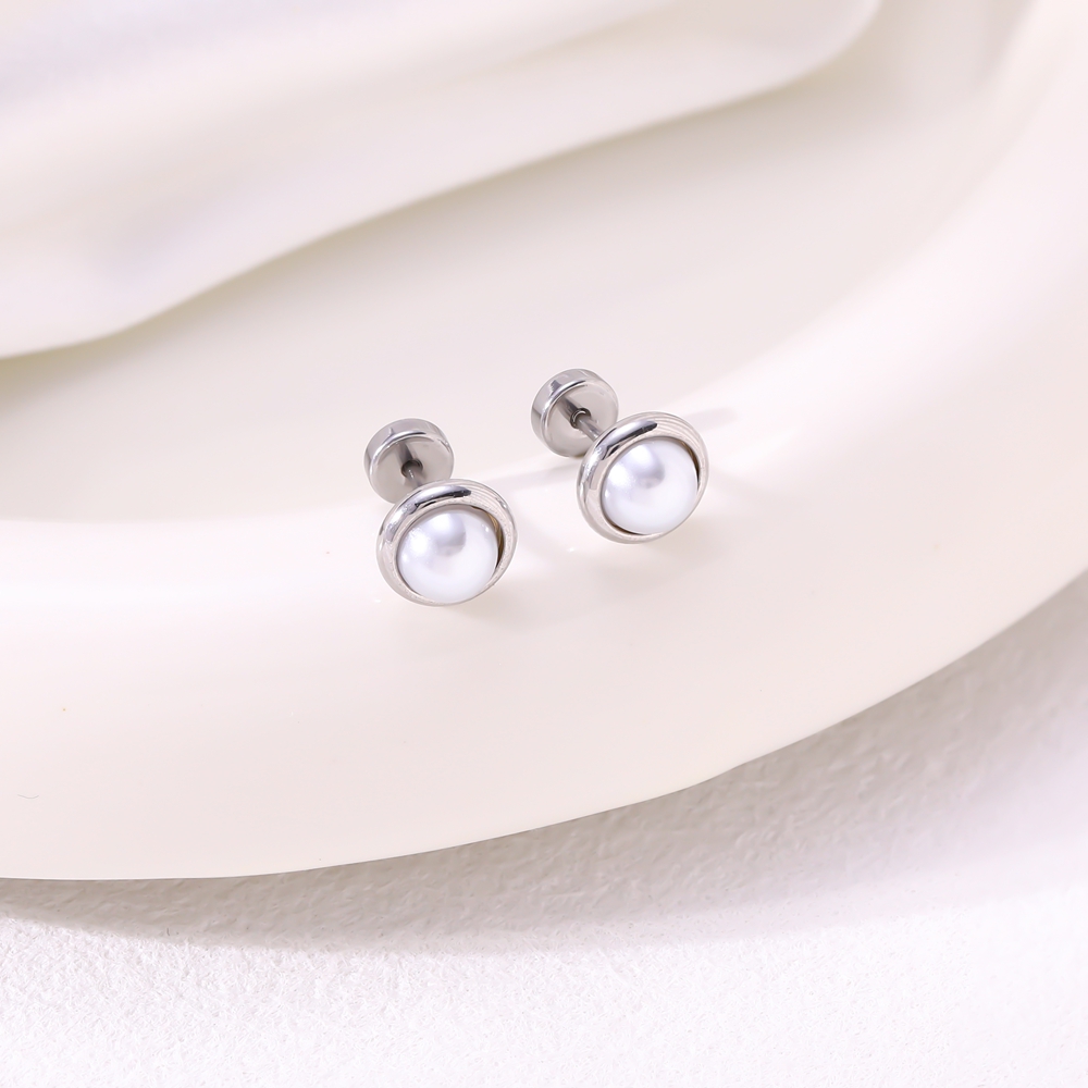 [] Women's Fashion Simple Small Dot Earrings Trendy Stainless Steel Earrings Suitable For Daily And Holiday Wear