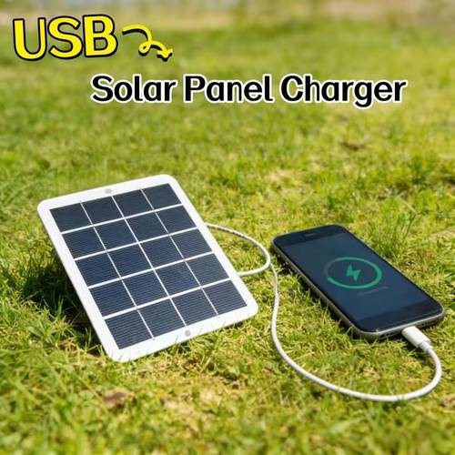 usb interface solar charging panel compact and portable suitable for charging devices such as mobile phones flashlights and fans during and travel