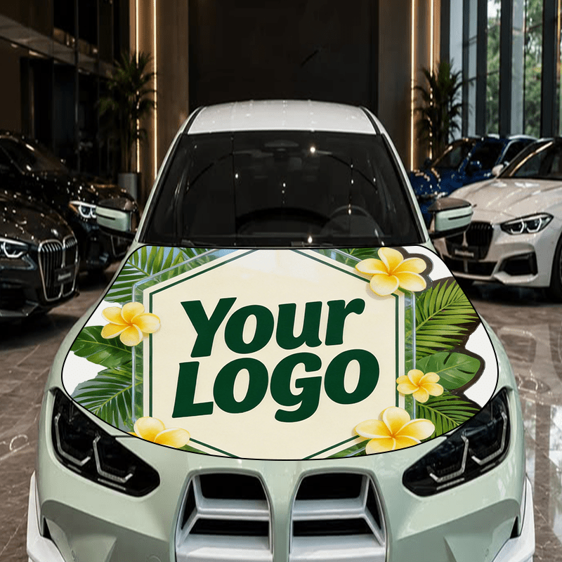 TEMU 2pcs Custom Car Hood Decor Stickers, Self-adhesive Vinyl Decals, Hd Fade Resistant Graphics, 50 X 150cm (19.68in X 59.05in). Customizable