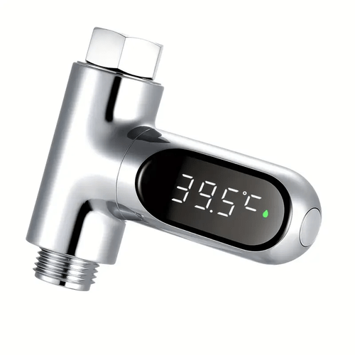 instant read thermometer with temperature display c f no battery thermometer single hole installation for sink bathtub shower for home bathroom kitchen polished modern mounted hygrometer