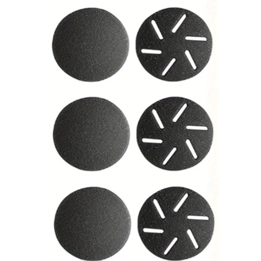 TEMU 6pcs Electric Foot File Replacement Heads Suitable For Remover, Coarse & Fine Grit Quartz Sand With Plastic Housing For Dead Skin Removal, Compatible For Pedicure Tools Use