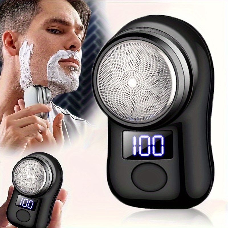USB Rechargeable Men's Shaver with LED Display - Fast Charging, 100% High Quality, 30-Min Runtime, Compact Travel Design for Home & Office - Ideal Gift for Dad, Boyfriend, Brother