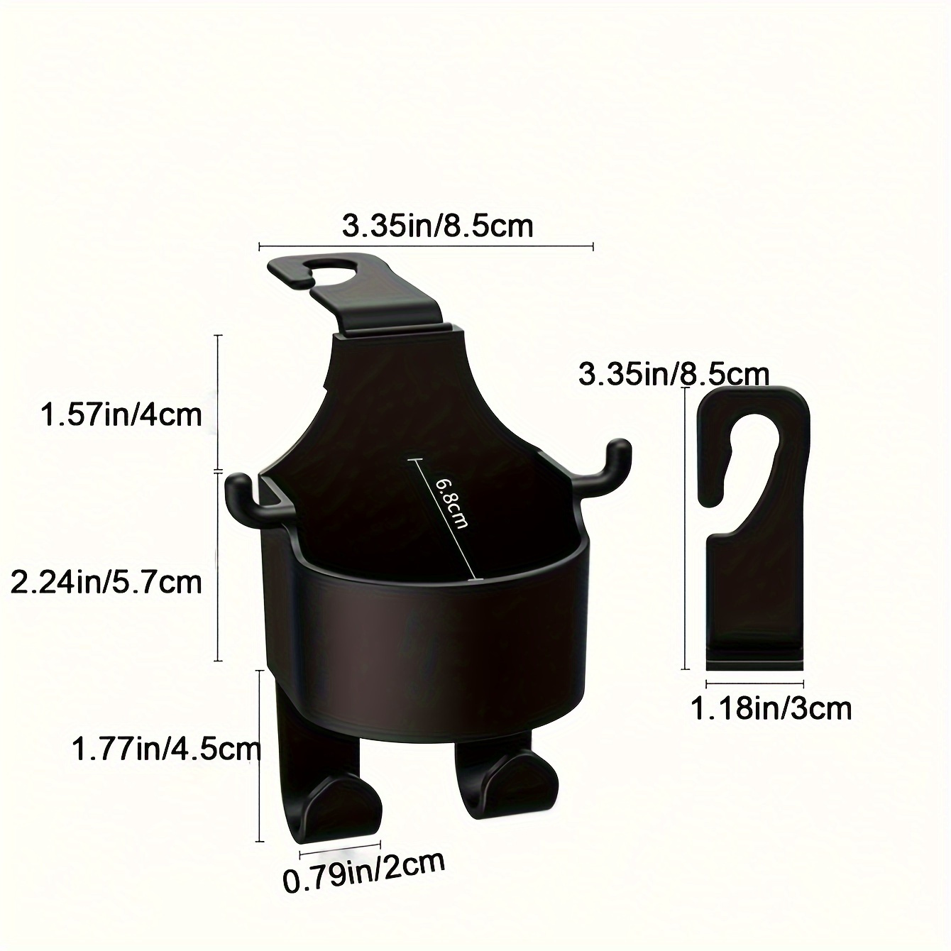 TEMU 2-pack Car Cup Holder Organizers - Durable Plastic Multi-functional Storage For Armrests, Tissue Boxes & Backseat - Car Interior Accessories,