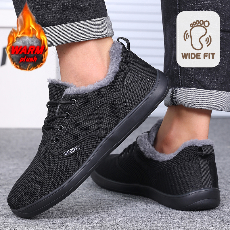 Men's Thickened Wide Toe Hiking Boots for Comfort and Warmth