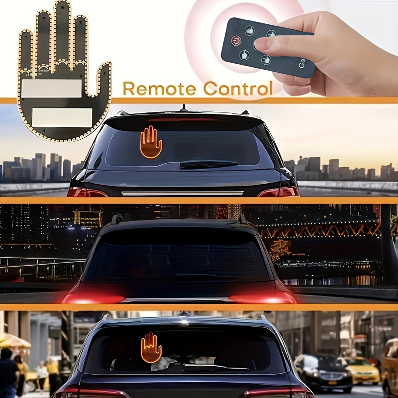 led gesture hand light with remote control high brightness neon accent light for cars battery powered light with three   non rechargeable aaa fits   vehicles 0