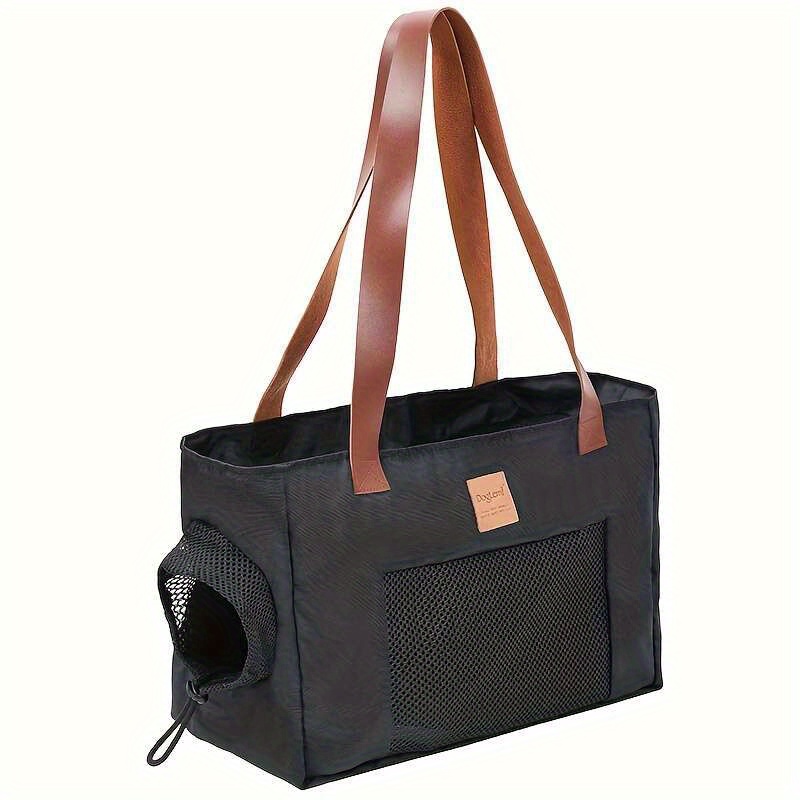 TEMU Durable And Breathable Pet Handbag - Oxford Fabric,, With Drawstring Closure, Suitable For Dogs And Cats