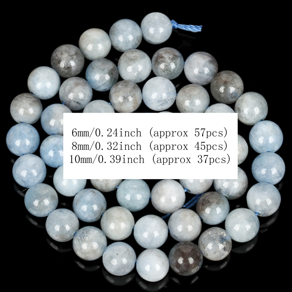 TEMU Perline distanziali sfuse a forma di naturale da 6-10mm per creazione di gioielli fai da te, accessori per braccialetti e collane, 15 pollici