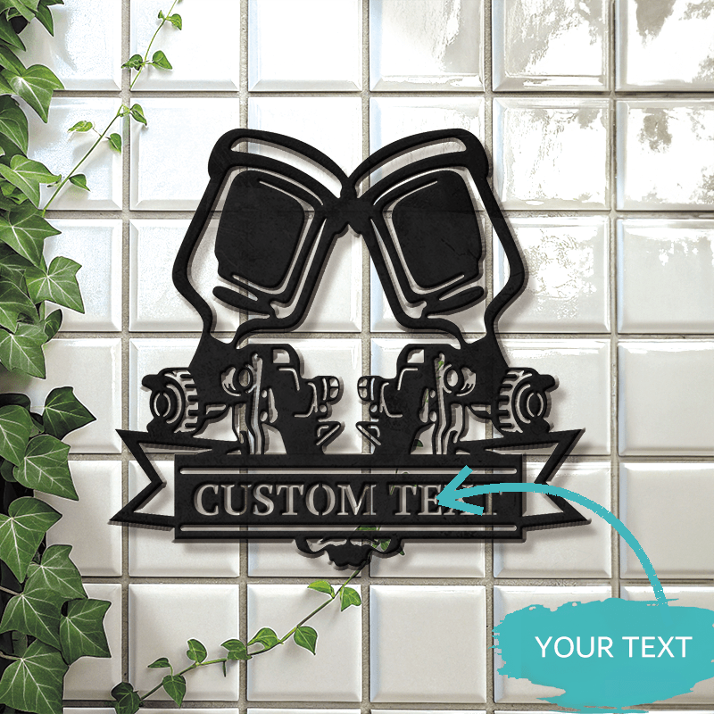 TEMU Custom Garage Name Metal Sign, Personalized Workshop Metal Art Plaque, Car Mechanic Shop Display, Industrial Metal Signage For Car Repair Shops