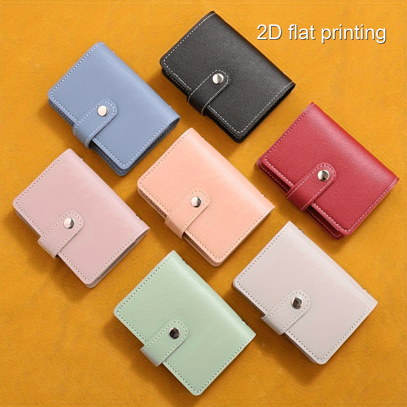 26 Card Slots PU Leather Credit Card Storage Bag Unisex Simple Texture Multi-card Slot Card Bag Coin Purse