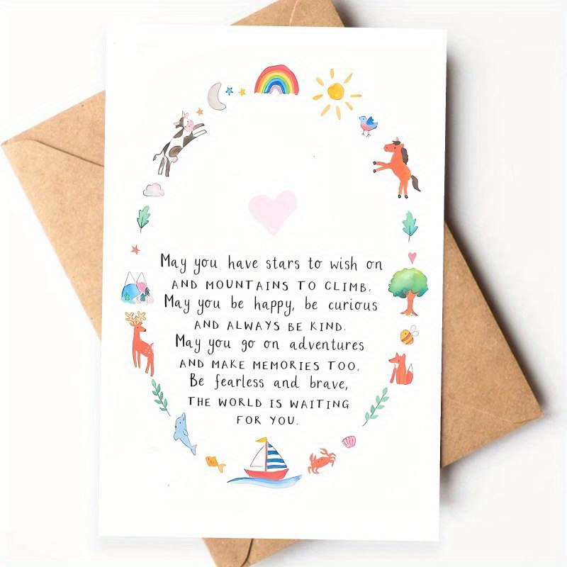 TEMU Funny Baby Shower Card Gift 1pc, Congratulations Newborn Birth, Perfect For Birthday, Ideal Gift For Son, Daughter, Grandson, Granddaughter,
