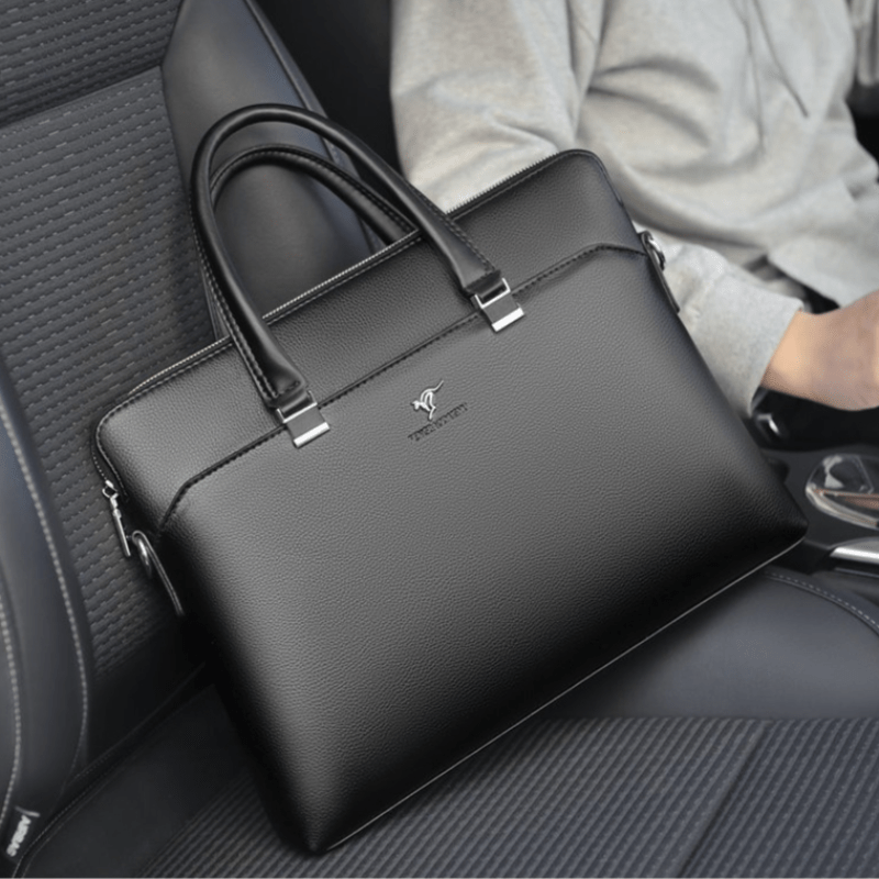 Men's Large Capacity PU Leather Briefcase for Work