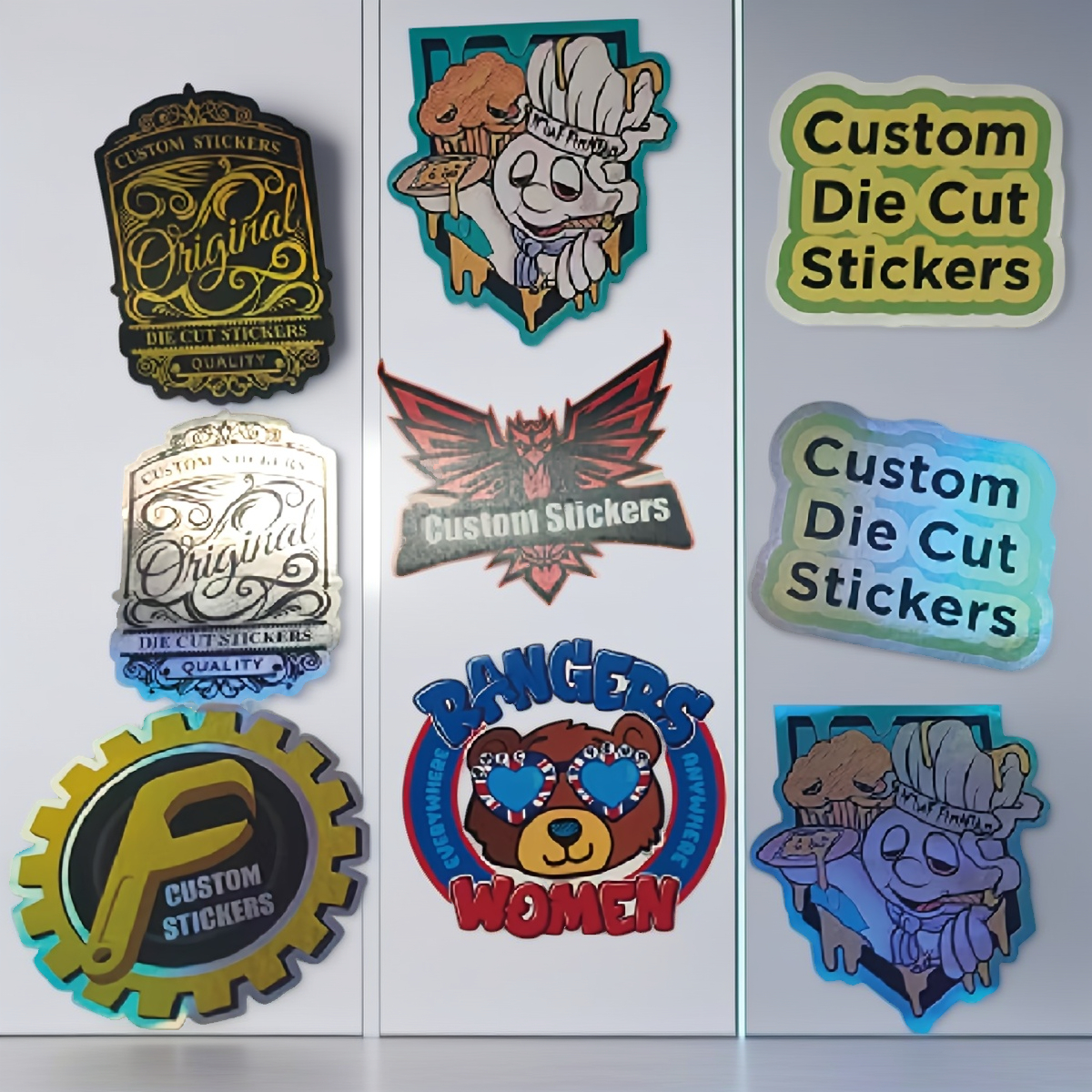Personalized Custom Irregular Holographic Rainbow Stickers