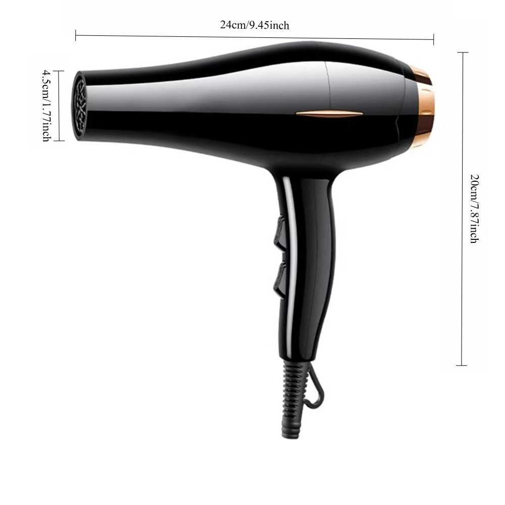 Secador Profesional para Salón y Hogar con Tecnología de Iones Negativos y Control Inteligente de Temperatura - Ajuste Caliente/Frío, Luz Azul para Sin Frizz y Secado Rápido - Compatible con Enchufe (110V) y Cuidado del Cabello