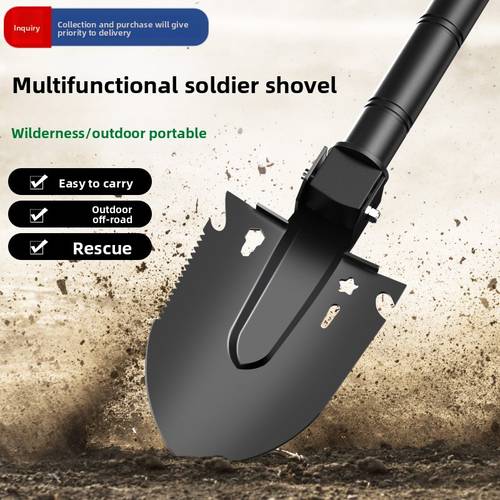 multifunctional engineer shovel outdoor car emergency thickened spade for fishing camping and gardening