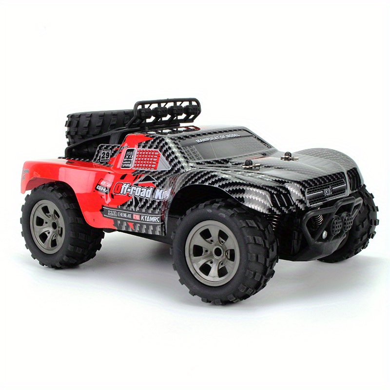 KYAMRC1:18 MPH High-Speed Off-Road RC Car - 2.4G Short Car Racing Climbing Vehicle, 4-Wheel Off-Road Design, USB Rechargeable, 4 Colors (Red/Green/Blue/White) for Outdoor Adventures, Adventure Gear, Durable Plastic Body