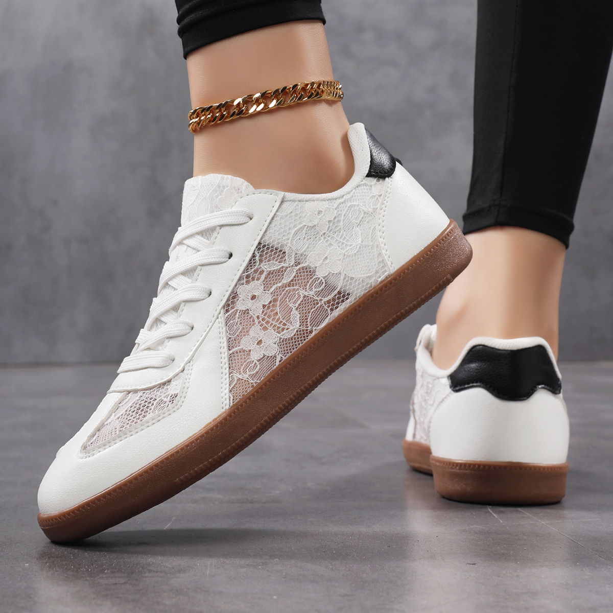 zapatillas deportivas blancas cordones mujer diseño Temu Spain