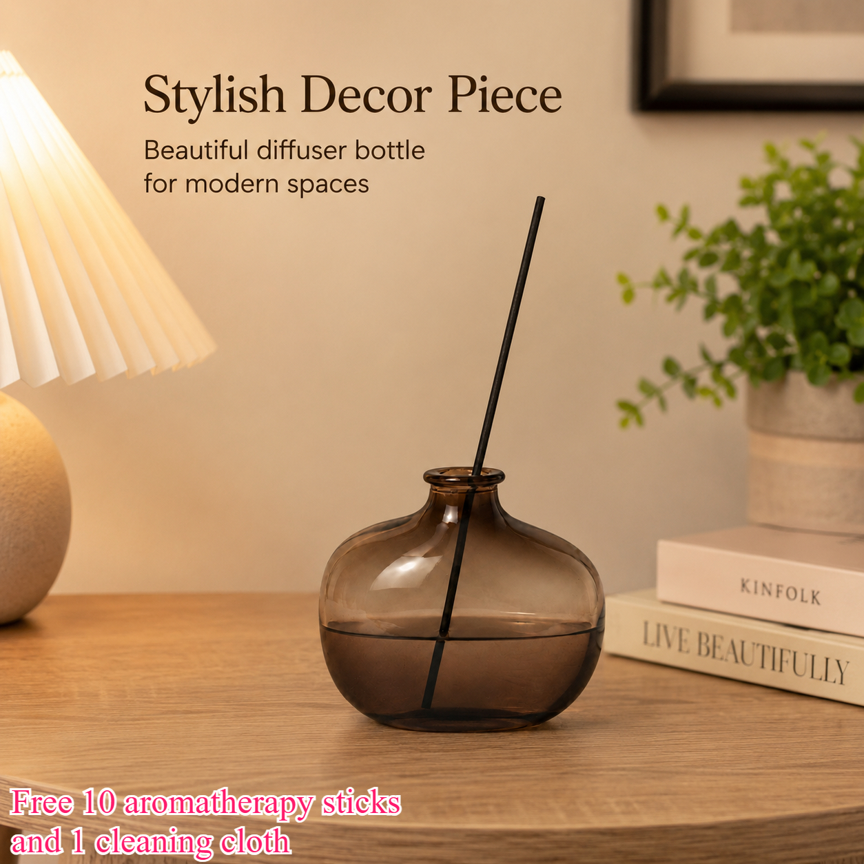 TEMU Ensemble de 12 bouteilles diffuseur en verre multifonctionnel de qualité supérieure, 1 bouteille d' en verre et 10 accessoires de diffuseur et 1