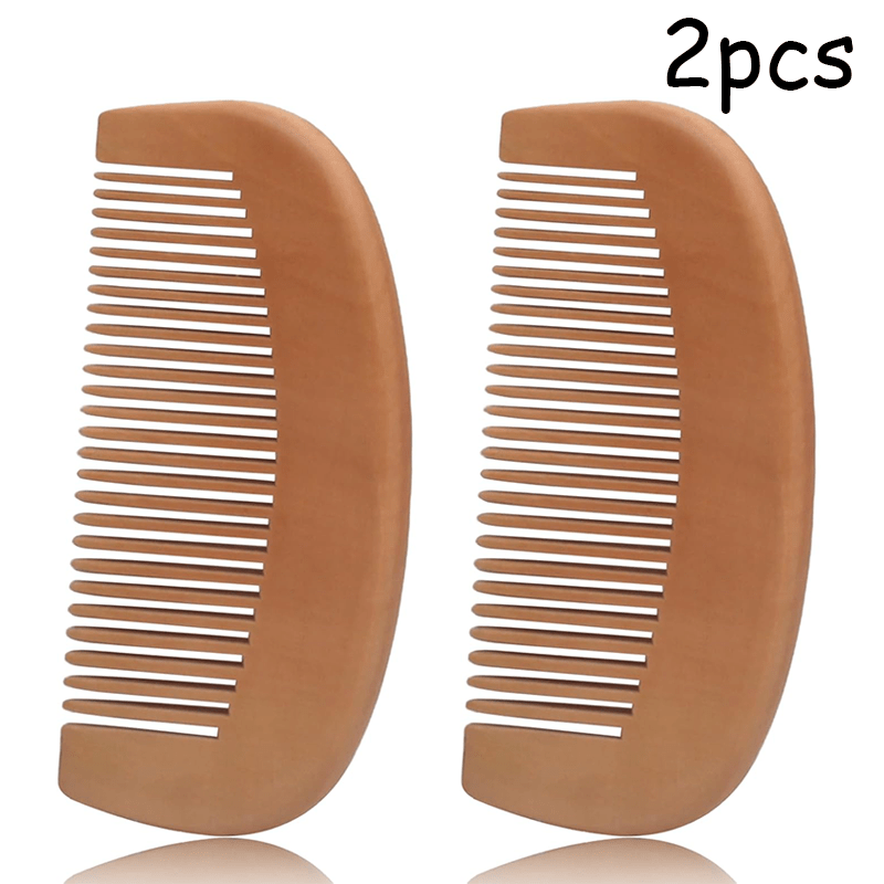 TEMU 2pcs Natural Wooden Birthing Comb Suitable For Labor Relief, Scalp Massage & Hair Styling Tool For Pregnant, Shower Gift, Postpartum Essentials,