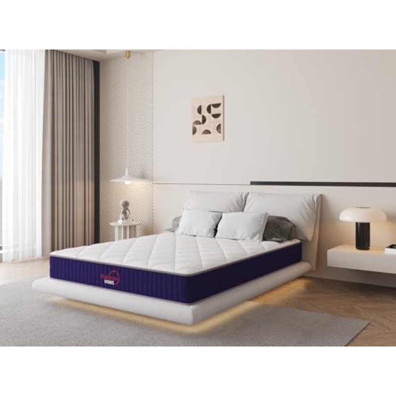 Quincy 19Cm Memory Foam And Spring Hybrid Mattress - Keeps Temperature Consistent - Offers Balanced Support - Airy - Long-Lasting - Medium Firmness - Certipur- - Boxed Mattress 01 Single