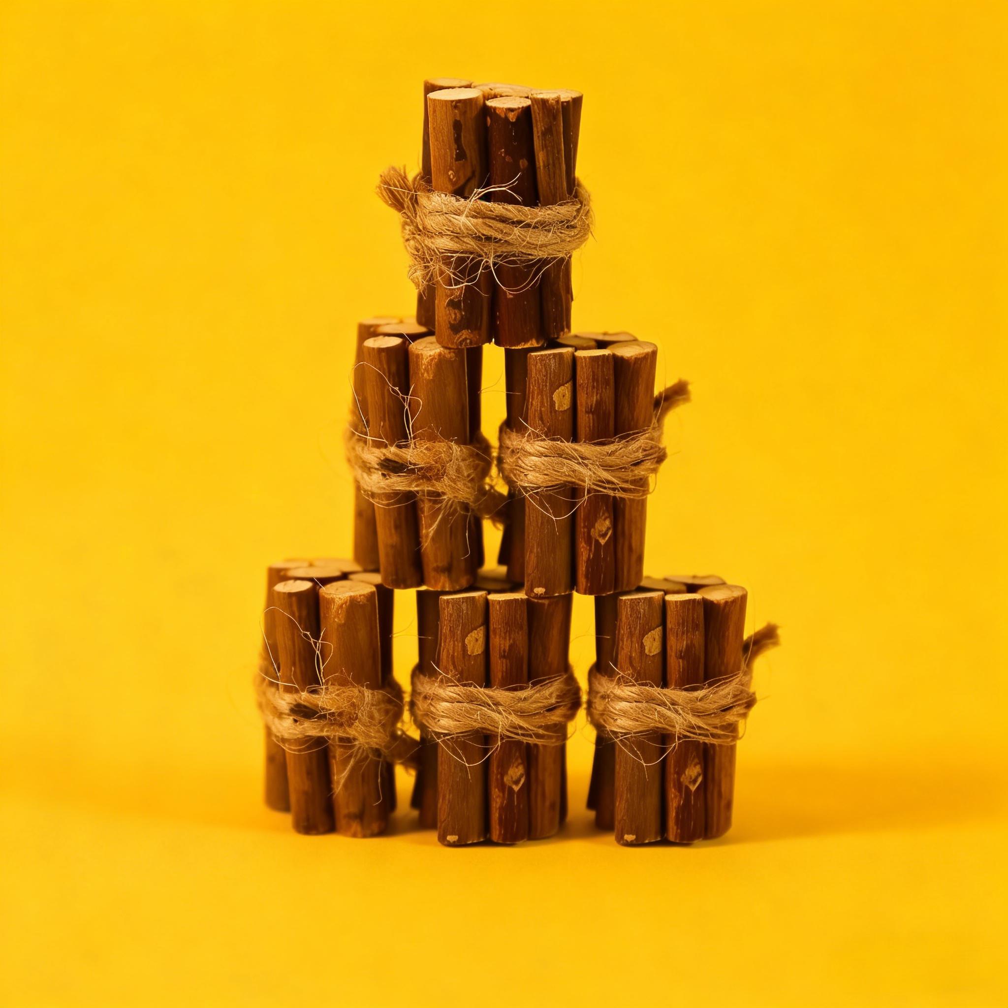 TEMU 42pcs / 6 Sets Of Miniature Realistic Wood Firewood Models (7pcs Per Bundle) - 1:12 Scale Wood Firewood, Suitable For Fairy Garden, Miniature