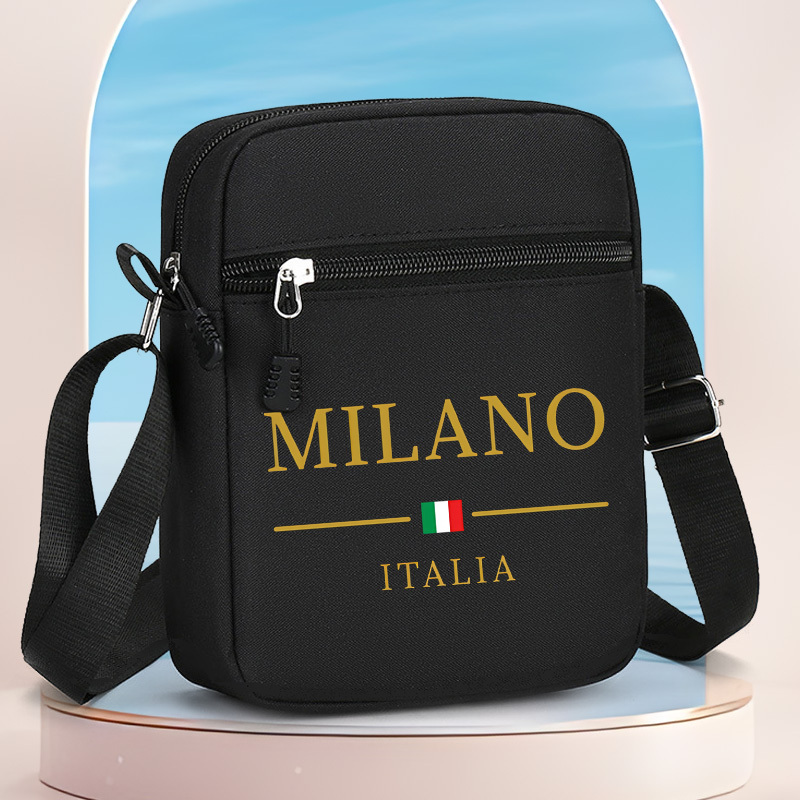 TEMU 1 ud. Bolso bandolera estampado de gran capacidad - una correa de ajustable, varios bolsillos para auriculares, teléfonos móviles, tarjetas y