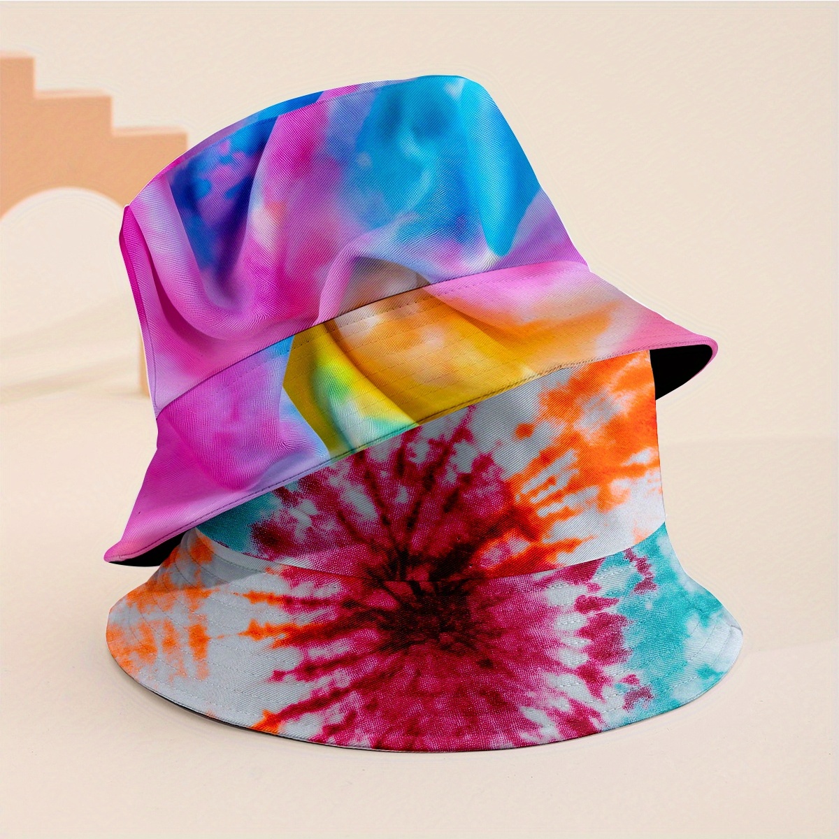 2 pack printed double sided reversible fisherman hats - Temu