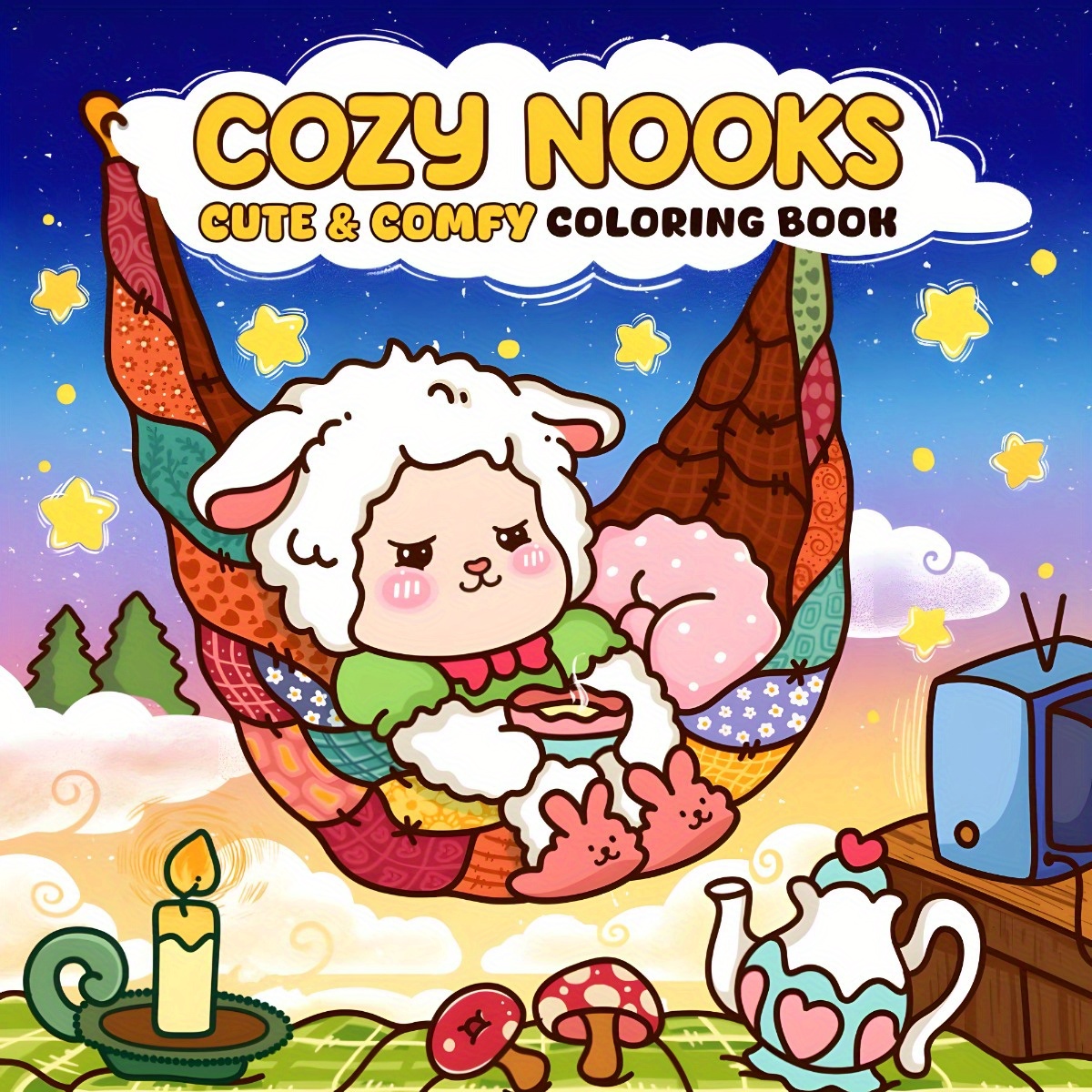 

Deluxe Cozy Nooks Coloring Book For Adults & Teens - 22-page Upgraded With Paper, Patterns, Ideal For Parties & Holidays Like Valentine's, Christmas & Birthdays