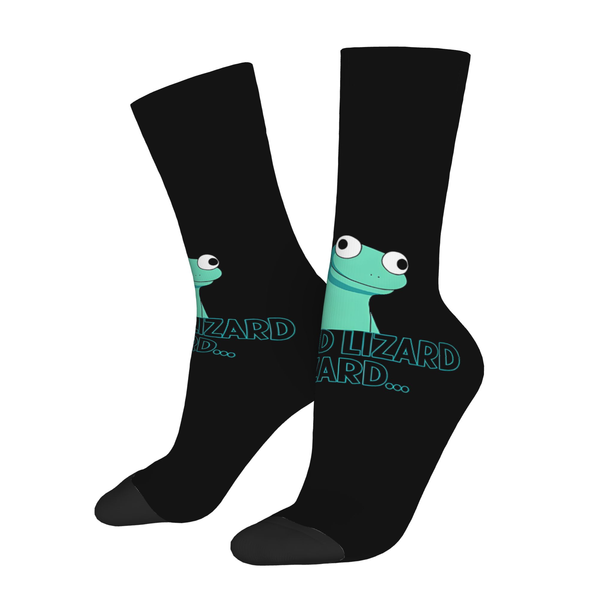 TEMU 1 Pair Funny Happy Lizard Lizard Lizard Meme Duvet Cover Vintage Harajuku Hip Hop Novelty Seamless Funny Crazy Sock