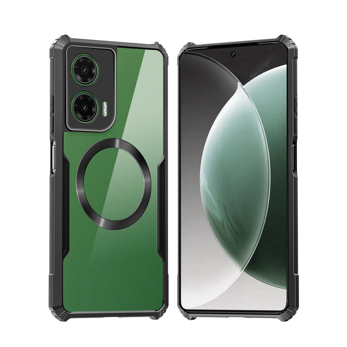 TEMU Phone Case: Compatible With Motorola Moto G35 5g Phone Case Magnetic Casing Shockproof Soft Cover Acrylic Transparent Back Camera Protection