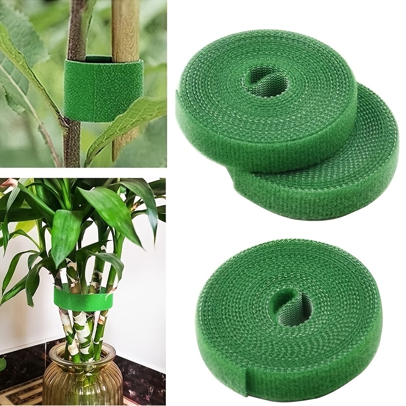5pcs of self   plant ties green flexible gardening support suitable for vines stems and cables versatile double sided   tape ensures secure gardening tasks