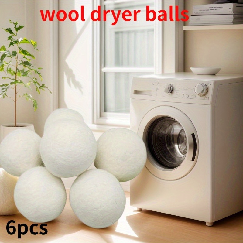 

4pcs Wool Dryer Balls - New Zealand, Natural Fabric Softener, Wrinkle Reduction & Quick Drying, Essential Oil Compatible, Reusable Laundry Alternative To Dryer Sheets