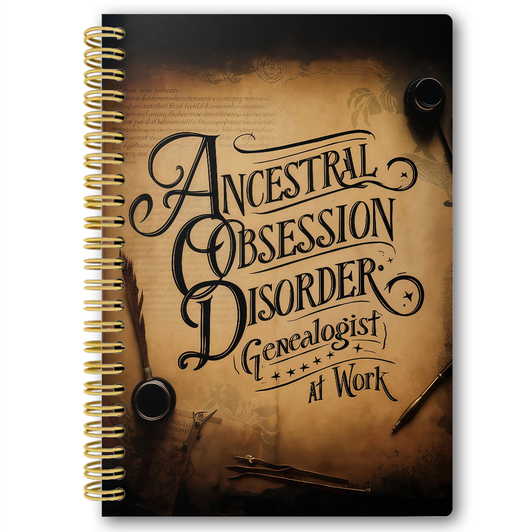 TEMU 1pc A 5.5 By 8.3 Inch Notebook 'ancestral, , ' Designed For Genealogy Work, Featuring Templates For Family Trees And Pedigree Charts,
