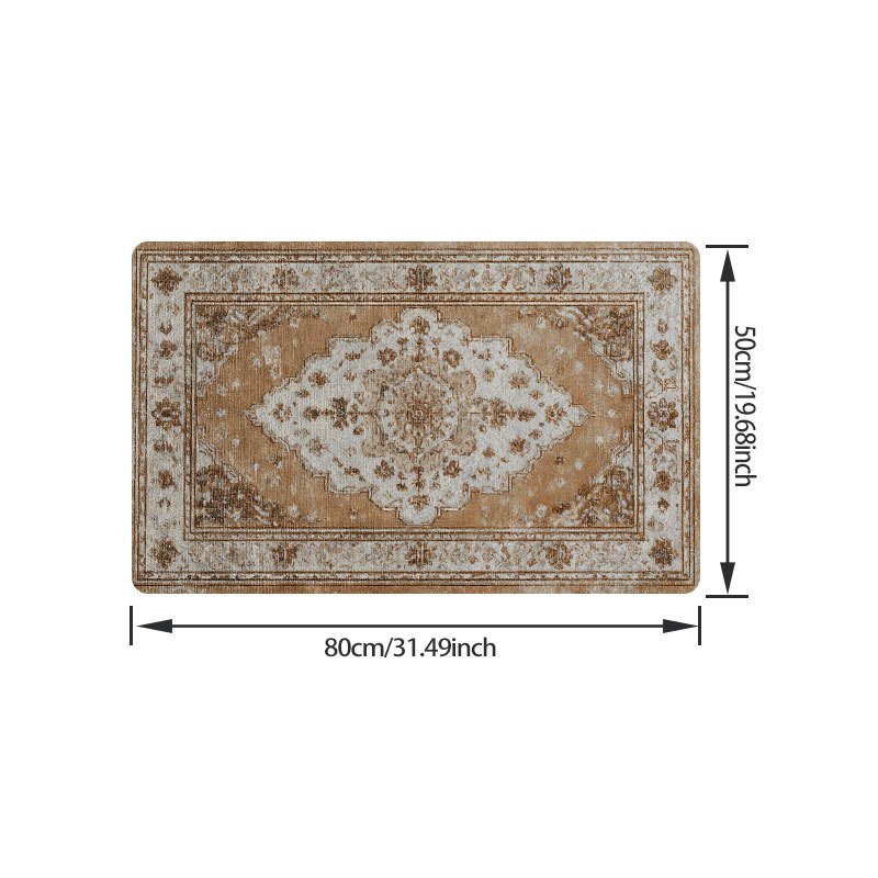 TEMU Washable Pet Mat With Traditional Floral Medallion And Cats | Absorbent Reusable Pee Pad For Puppy Training And Non-slip Food Mat. Ideal For Cat