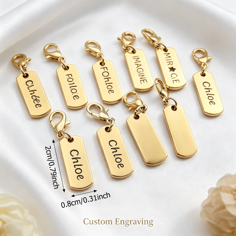 TEMU Personalized Custom Laser Engraved Inspiration Pendant Keychain Components, With Jump Ring And Lobster Clasp. Inspiration Pendant Is Very
