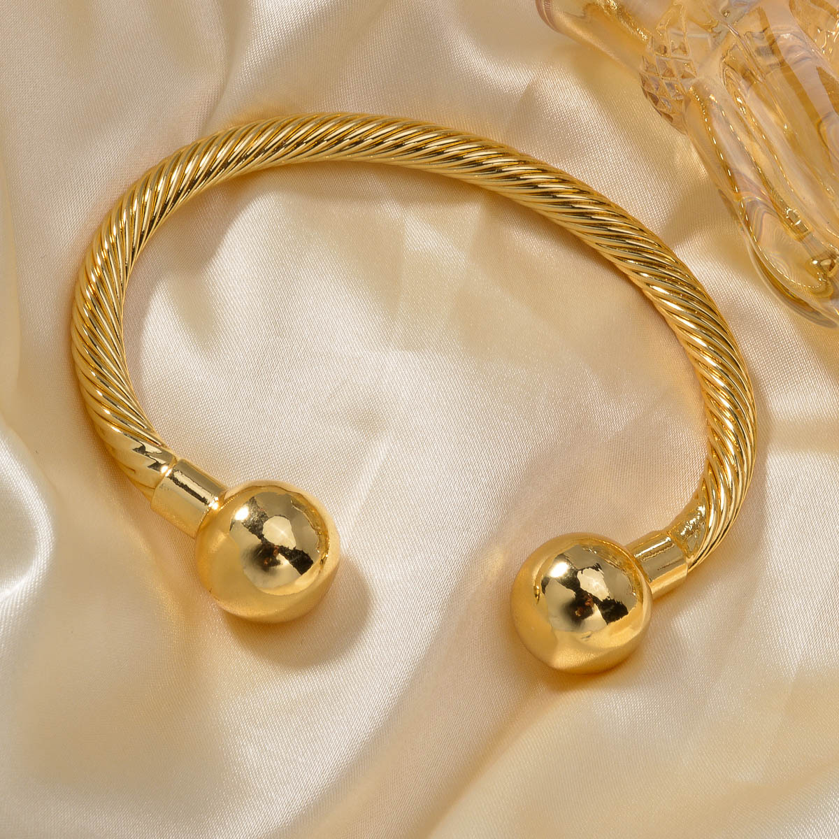 Middle Eastern-Inspired Adjustable Copper Bangle, Everyday Wear